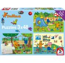 Schmidt Spiele 56394 Die Maus  Ein Tag mit der Maus, 3x48 Teile