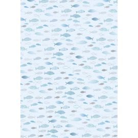 A4 Motivkart Fische hlblau