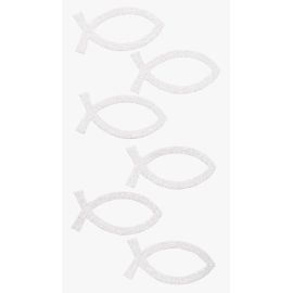 Sticker Mix Fisch weiß