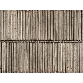 H0 3D-Kartonplatte Bretterwand