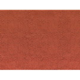 H0 3D-Kartonplatte  Biberschwanz rot