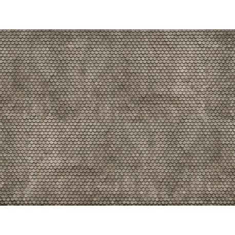 H0 3D-Kartonplatte  Biberschwanz grau