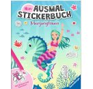 Ravensburger Mein Ausmalstickerbuch Meerjungfrauen - Großes Buch mit über 300 Stickern, viele Sticker zum Ausmalen