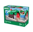 BRIO World - 63357400 - Drehbarer Lokschuppen mit Rolltor, BRIO Holzeisenbahn Zubehör, Kleinkind-Spielzeug ab 3 Jahre