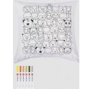 Bastel-Set Stoff bemalen „Animals KissenCraft Set Drawing on fabric Animals CushionSet créatif Dessin sur tissu « Ani