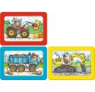 Ravensburger 6573 Puzzle Bagger, Traktor und Kipplader 3x6 Teile