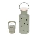 Bottle Edelstahl Happy Prints light olive