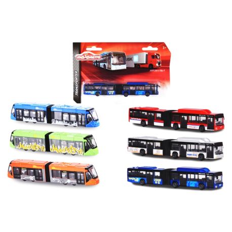 Majorette MAN City Bus+Siemens Avenio Tram 6-sortiert