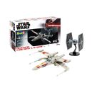 Collector Set  X-Wing Fighter + TIE Fighter, Revell Modellbausatz Star Wars mit Basiszubehör
