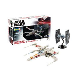 Collector Set  X-Wing Fighter + TIE Fighter, Revell Modellbausatz Star Wars mit Basiszubehör