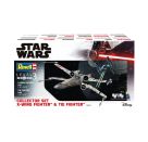 Collector Set  X-Wing Fighter + TIE Fighter, Revell Modellbausatz Star Wars mit Basiszubehör
