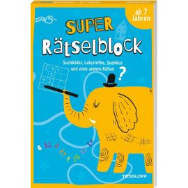 Super Rätselblock ab 7 Jahren. Suchbilder, Labyrinthe, Sudokus und viele andere Rätsel
