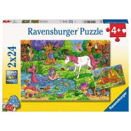 Ravensburger 5637 Puzzle Magischer Wald 2 X 24 Teile