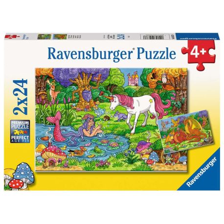 Ravensburger 5637 Puzzle Magischer Wald 2 X 24 Teile