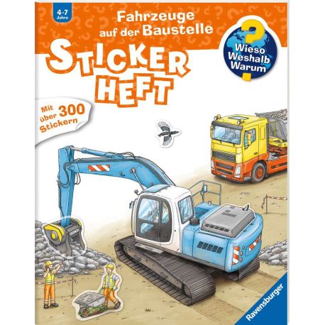 Wieso? Weshalb? Warum? Stickerheft: Fahrzeuge auf der Baustelle