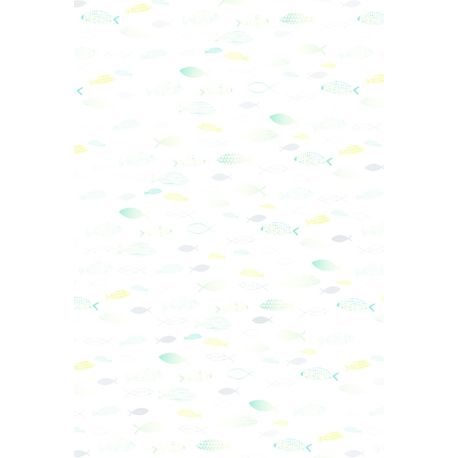 A4 Motivkart Fische creme