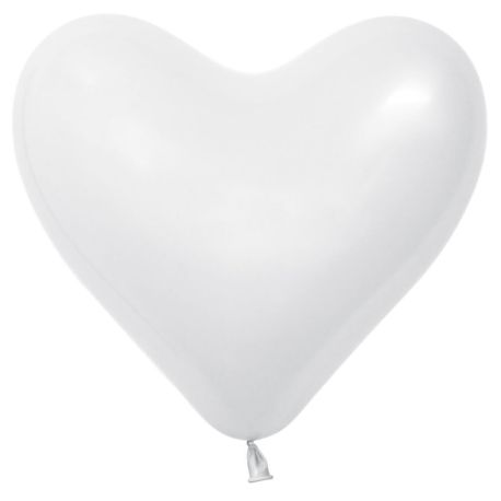 Herz-Luftballon, groß, weiß,
