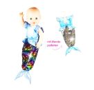 Puppen-Outfit Meerjungfrau Ava mit Wendepailletten, Gr. 35-45 cm