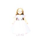 Puppen-Kleid Fee und Einhorn mit silberner Krone, Gr. 28-35 cm