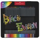 Buntst.Etui Black Ed.24er Met