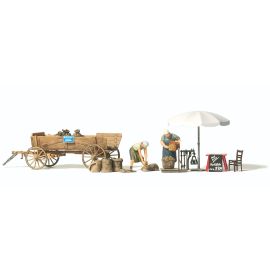 Preiser 10742 H0 Marktstand Kartoffelverkauf
