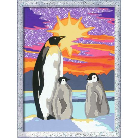 Ravensburger CreArt 20162 - Pinguinliebe - Malen nach Zahlen Pinguin für Kinder ab 9 Jahre