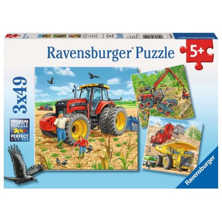 Ravensburger 8012 Puzzle Große Maschinen 3 X 49 Teile