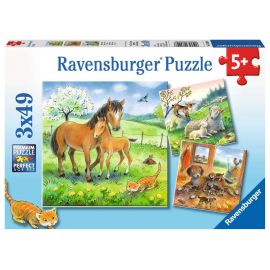 Ravensburger 8029 Puzzle Kuschelzeit 3 X 49 Teile