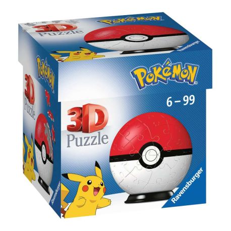 Ravensburger 11256 Puzzle Puzzle-Ball Pokémon Pokéball 3D 54 Teile