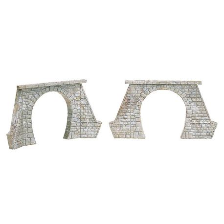 H0 2 Tunnelportale, 1-gleisig