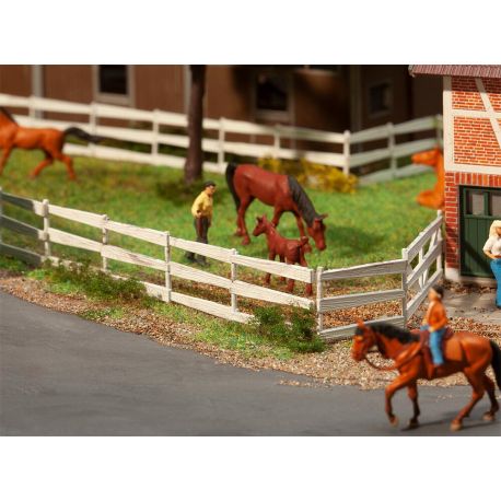 H0 Koppelzaun, weiß