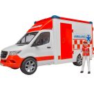 Bruder 02676 MB Sprinter Ambulanz mit Fahrer und Light + Sound Modul
