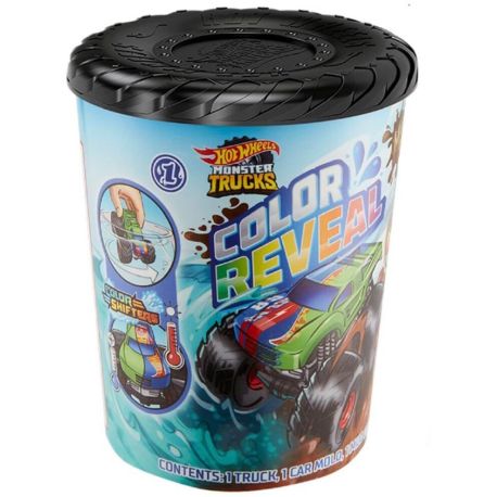 Mattel HJF39 Hot Wheels Monster Trucks Color Reveal, sortiert (1 Stück)