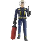 Bruder 60100 Feuerwehrmann mit Helm, Handschuhe, Zubehör