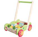 SpielMaus Holz Laufwagen mit Bauklötzen, 20 Stück