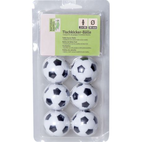 Natural Games Ersatz-Fußbälle für Kicker 6Stück,   36 mm