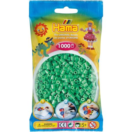 Hama® Bügelperlen Perlen, hellgrün, 1.000 Stück.