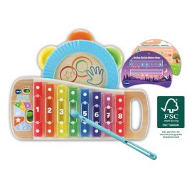 Vtech 80-615604 Interaktives Holz-Xylofon mit Tamburin