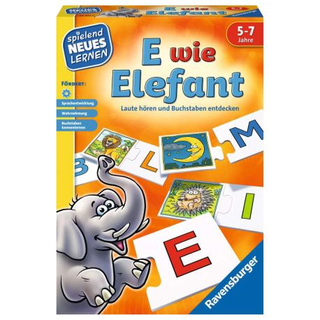 Ravensburger 24951 - E wie Elefant - Spielen und Lernen für Kinder, Lernspiel für Kinder von 5-7 Jahren, Spielend Neue
