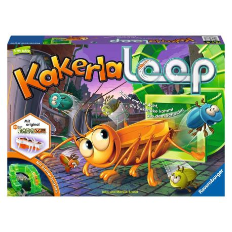 Ravensburger - Kakerlaloop 21123 - Kinderspiel mit elektronischer Kakerlake für Groß und Klein, Familienspiel für 2-4