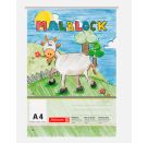 A4 Malblock, gelocht,weiß