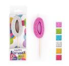 BIRTHDAY FUN Zahlenkerze Glitter Mini 1, sortiert (1 Stück)
