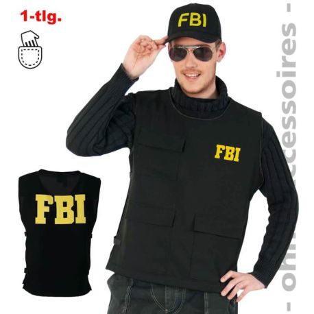 FRIES - FBI-Weste, 1-tlg., Gr. M