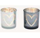 Windlicht Herz, weiß,schwarz (Farbe nicht auswähbar)