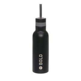 School Bottle Stainless Steel Bold black