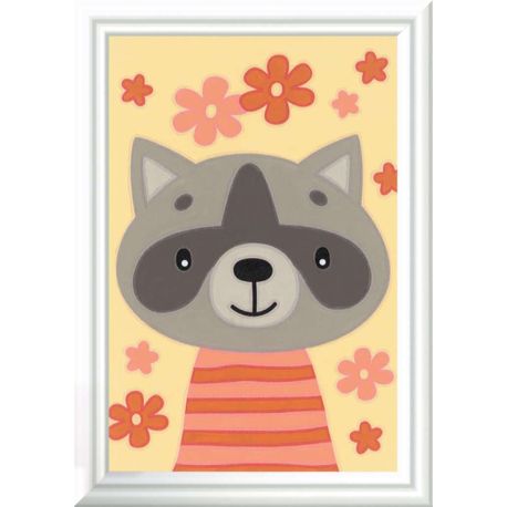 Ravensburger Malen nach Zahlen 20288 - Lieber Waschbär – Kinder ab 7 Jahren