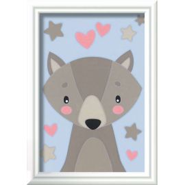 Ravensburger Malen nach Zahlen 20289 - Kleiner Wolf – Kinder ab 7 Jahren