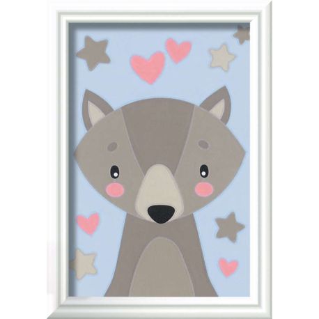 Ravensburger Malen nach Zahlen 20289 - Kleiner Wolf – Kinder ab 7 Jahren