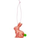 Puschelhäschen-Anhänger Frohe Ostern, sortiert (1 Stück)