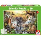 Puzzle  60  Teile   Teile iere in Afrika